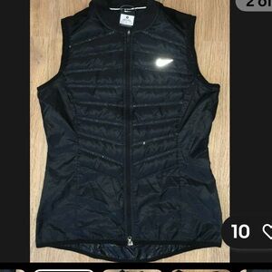 Nike Women's Black Quilted Running Vest Black with Reflectors